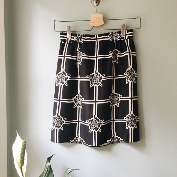 100% Silk Fossil Skirt - Picture 1 of 4